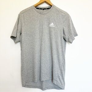 Adidas Aeroready Designed to Move FeelReady Sports Tee Shirt Heather Gray Medium